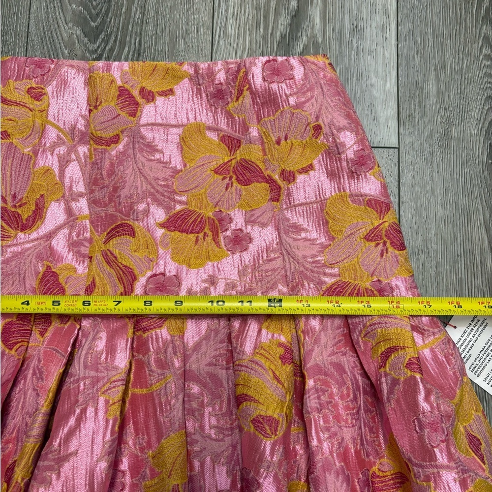 ASOS Pink and Yellow Floral Ruffle Mini Skirt - Picture 7 of 10